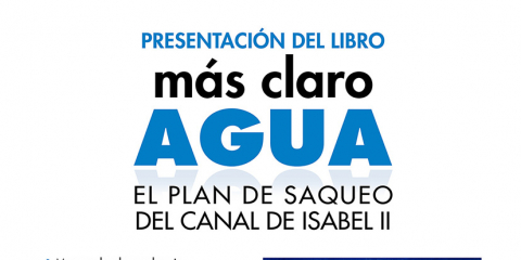 Cartel presentación "Mas claro agua" en Aravaca