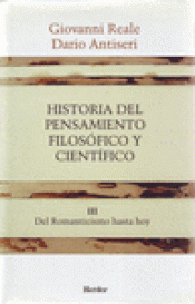 Imagen de cubierta: HISTORIA DEL PENSAMIENTO FILOSÓFICO Y CIENTÍFICO. TOMO III.