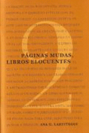 Imagen de cubierta: PÁGINAS MUDAS, LIBROS ELOCUENTES