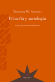 Cover Image: FILOSOFÍA Y SOCIOLOGÍA