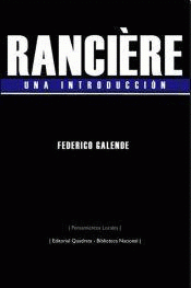 Imagen de cubierta: RANCIÈRE: UNA INTRODUCCIÓN