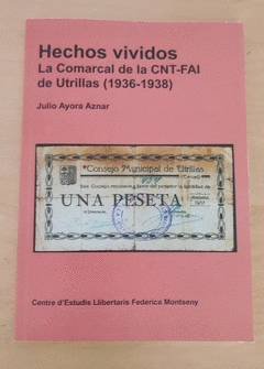 Cover Image: HECHOS VIVIDOS. LA COMARCAL DE LA CNT-FAI DE UTRILLAS (1936-1938)