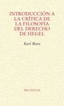 Imagen de cubierta: INTRODUCCIÓN A LA CRÍTICA DE LA FILOSOFÍA DEL DERECHO DE HEGEL