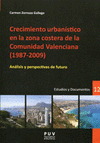 CRECIMIENTO URBANÍSTICO EN LA ZONA COSTERA DE LA COMUNIDAD VALENCIANA, 1987-2009