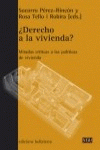 Imagen de cubierta: ¿DERECHO A LA VIVIENDA?